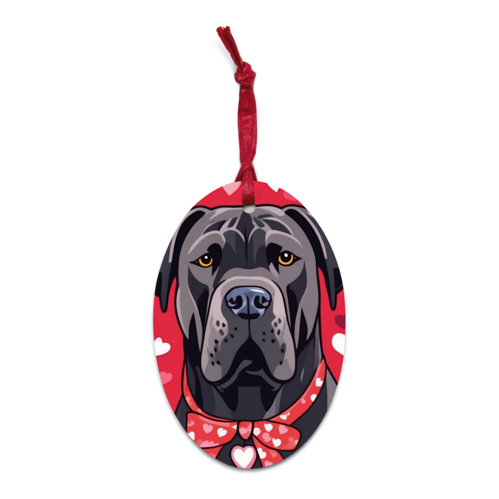 PugMug Custom Cane Corso Wooden Ornament