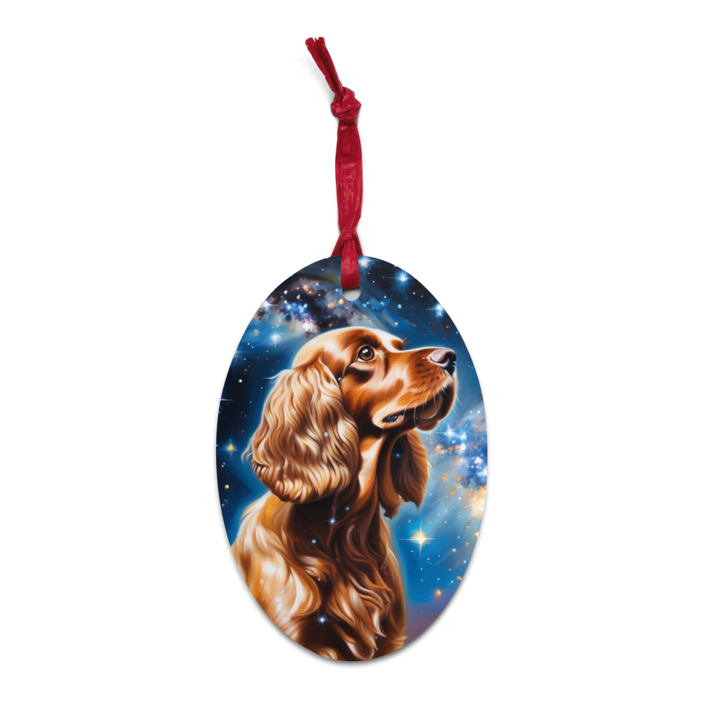 PugMug Custom Cocker Spaniel Wooden Ornament