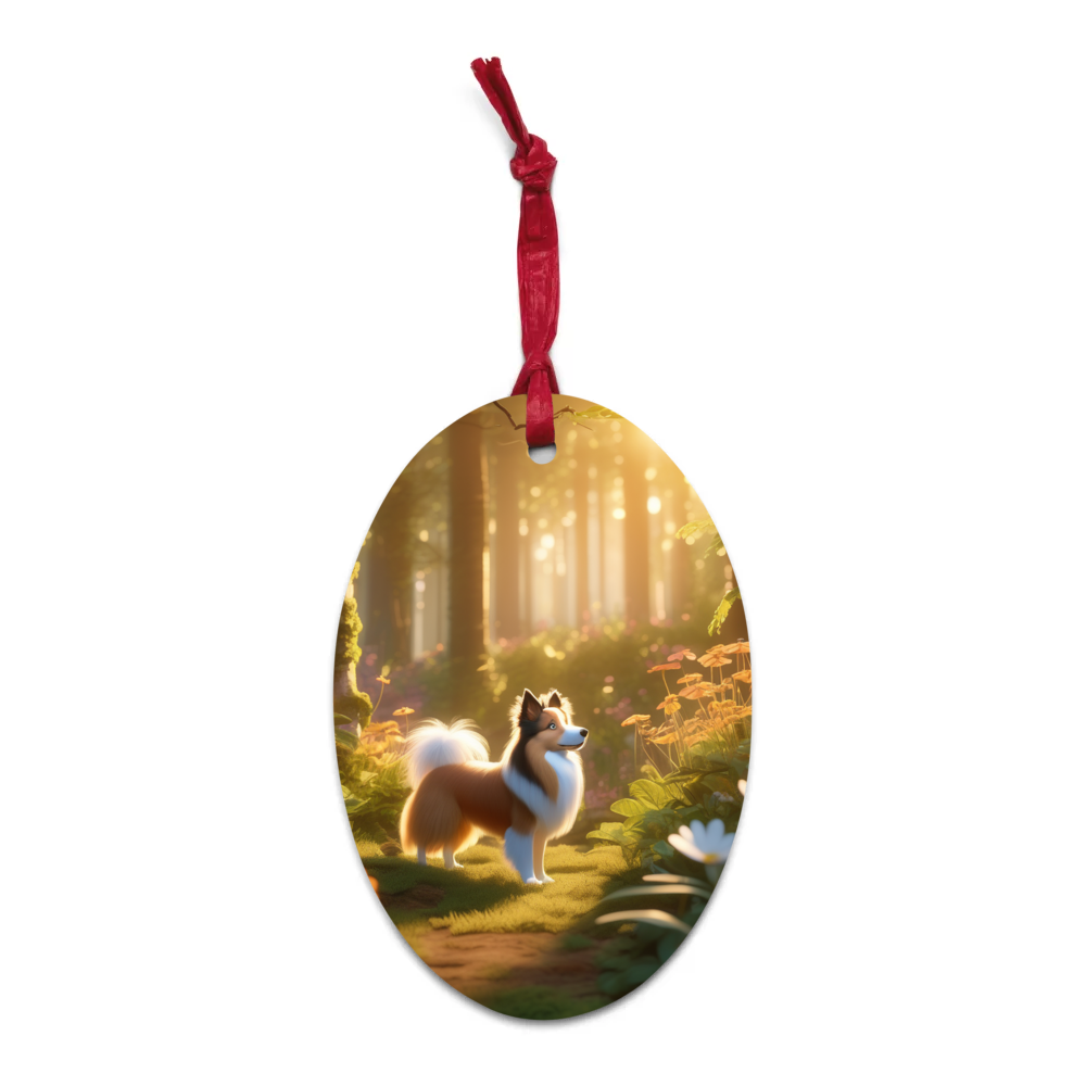 PugMug Custom Shetland Sheepdog Wooden Ornament