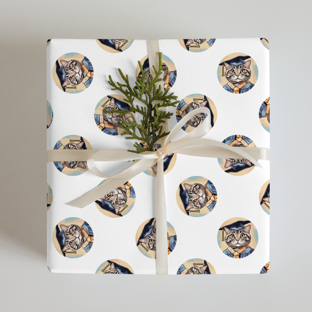 PugMug Custom Tabby Scottish Fold Cat Wrapping Paper