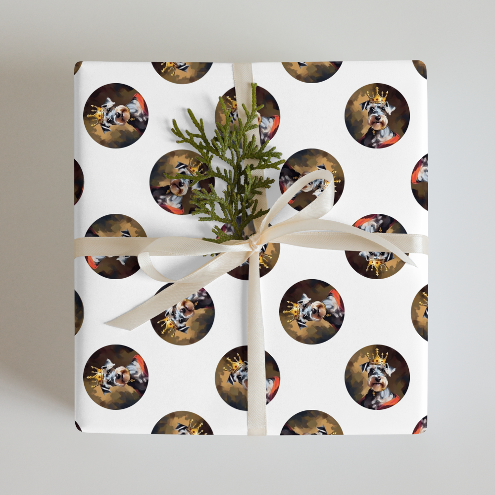 PugMug Custom Miniature Schnauzer Wrapping Paper