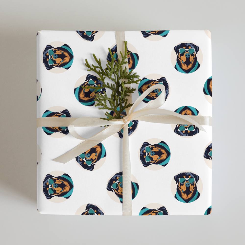 PugMug Custom Rottweiler Wrapping Paper