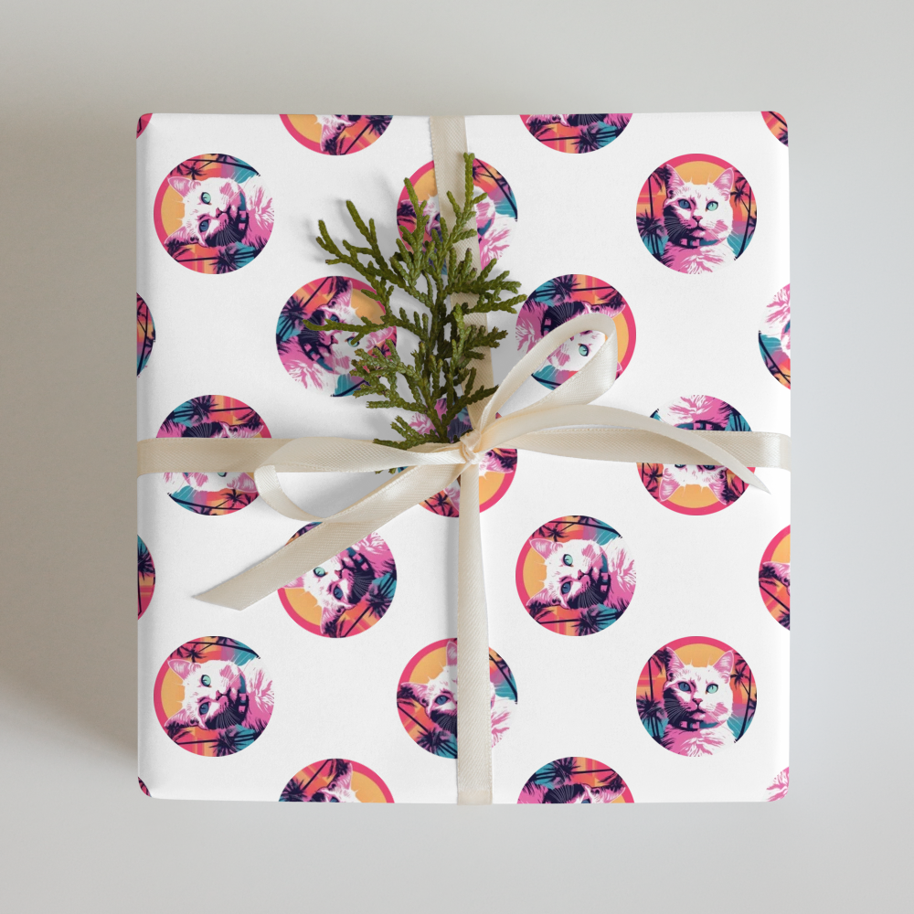 PugMug Custom White Companion Cat Wrapping Paper