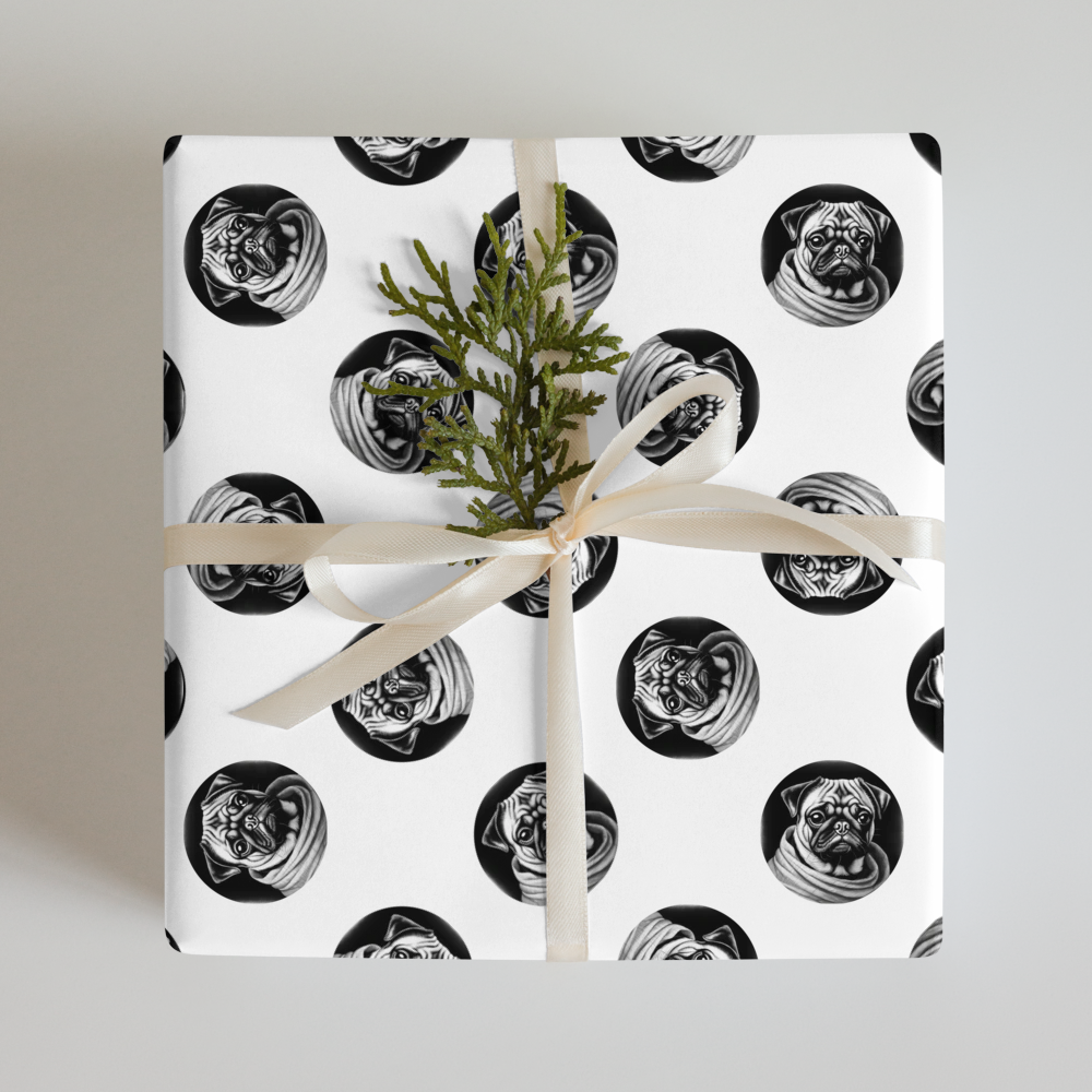 PugMug Custom Pug Wrapping Paper