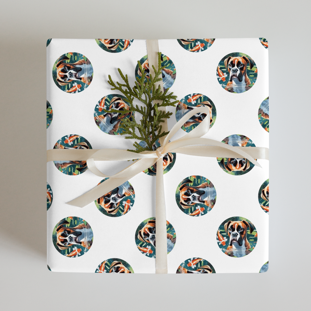 PugMug Custom Boxer Dog Wrapping Paper