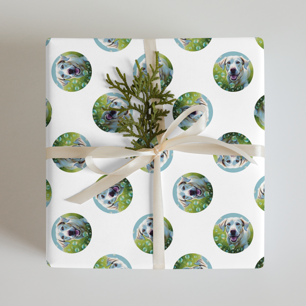 PugMug Custom White Labrador Retriever Wrapping Paper