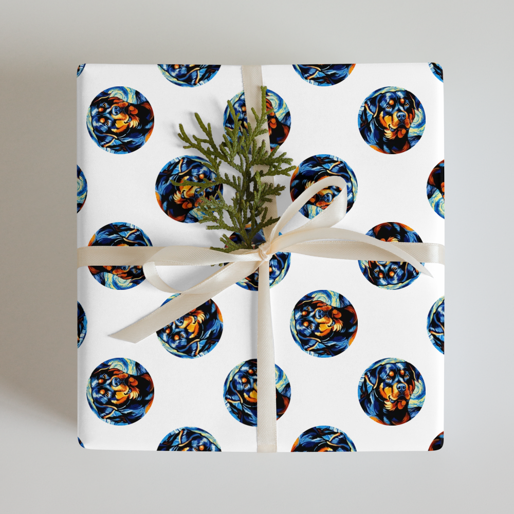 PugMug Custom Rottweiler Wrapping Paper