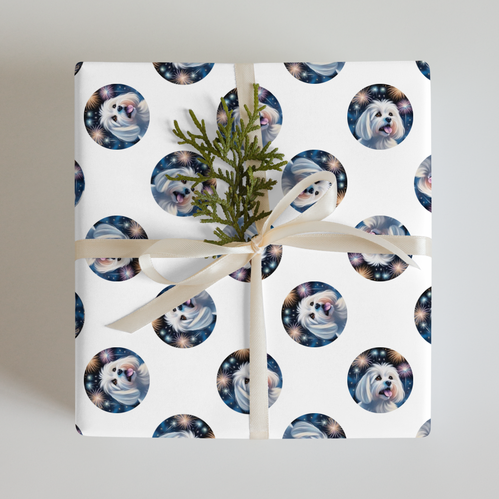 PugMug Custom Maltese Dog Wrapping Paper