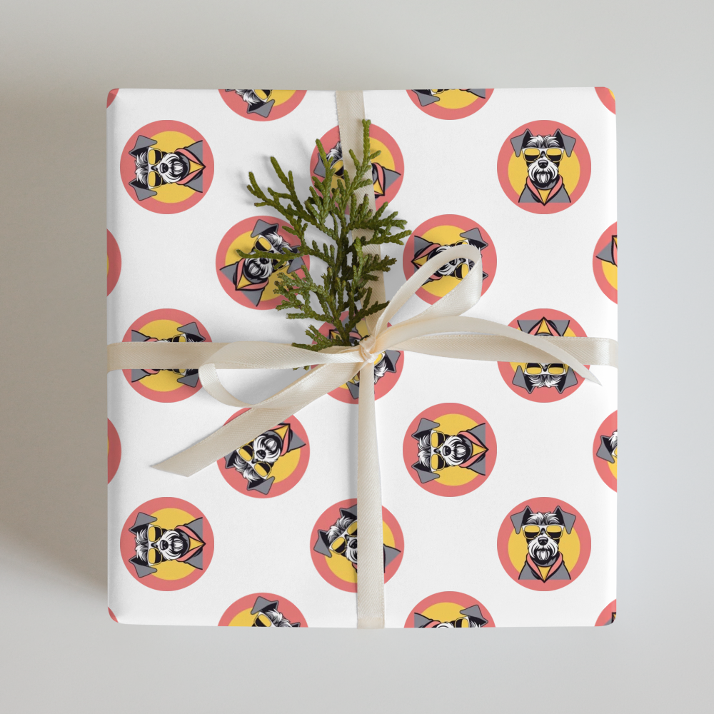 PugMug Custom Miniature Schnauzer Wrapping Paper