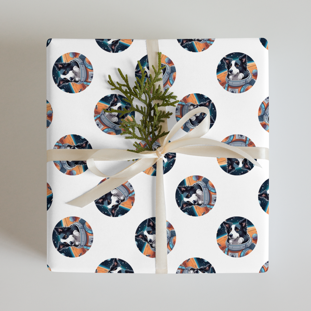 PugMug Custom Border Collie Wrapping Paper