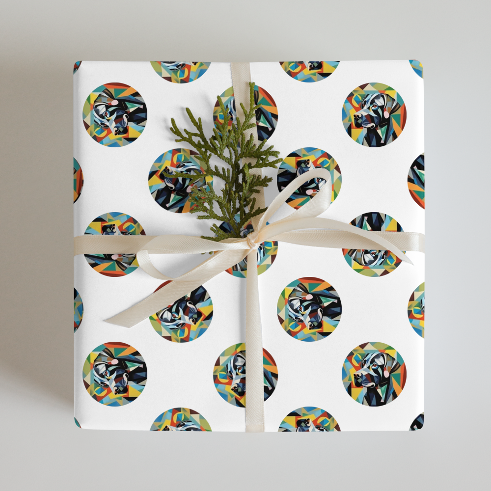 PugMug Custom Black Labrador Retriever Wrapping Paper