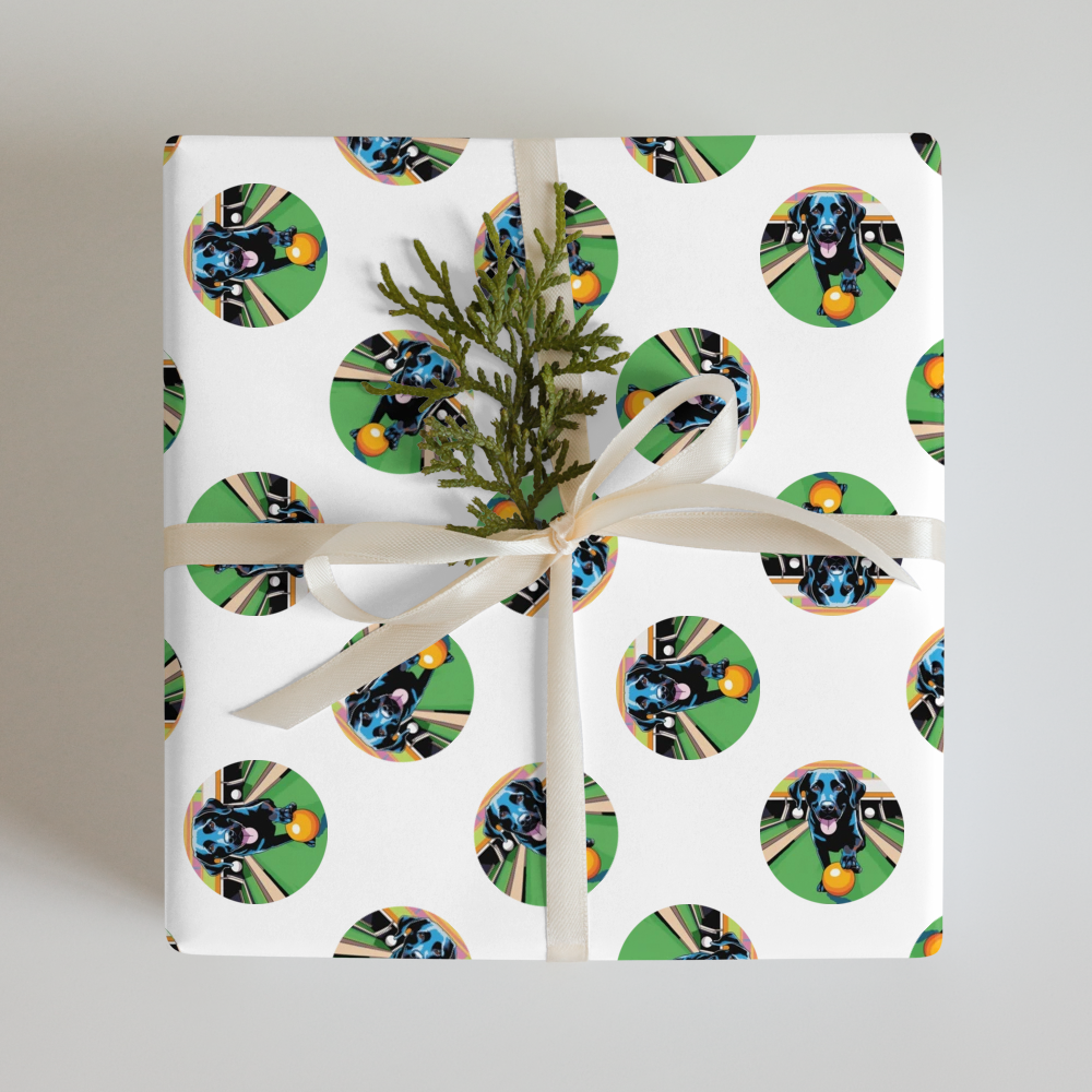 PugMug Custom Black Labrador Retriever Wrapping Paper