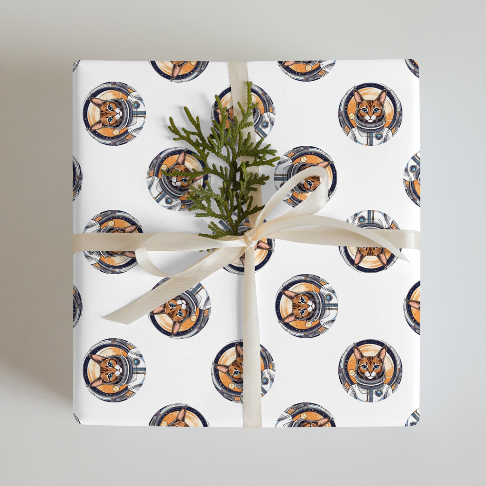 PugMug Custom Tabby Abyssinian Cat Wrapping Paper