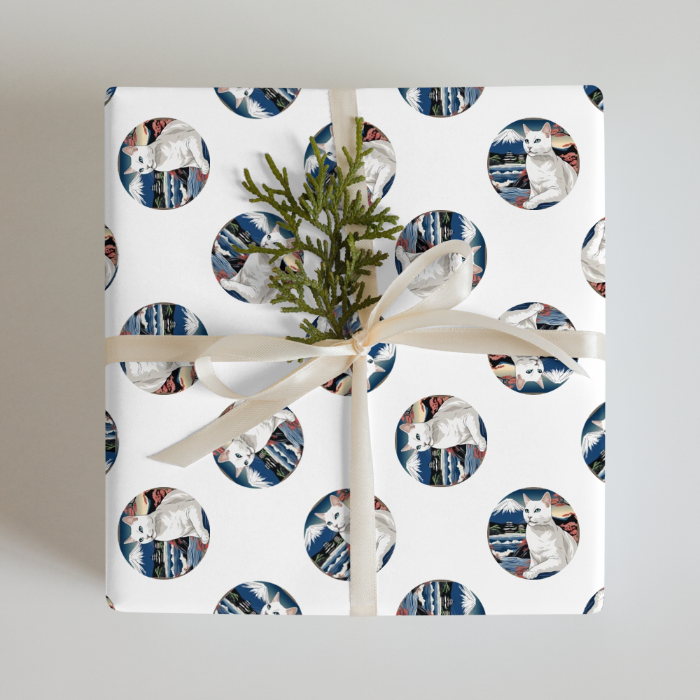 PugMug Custom White Companion Cat Wrapping Paper
