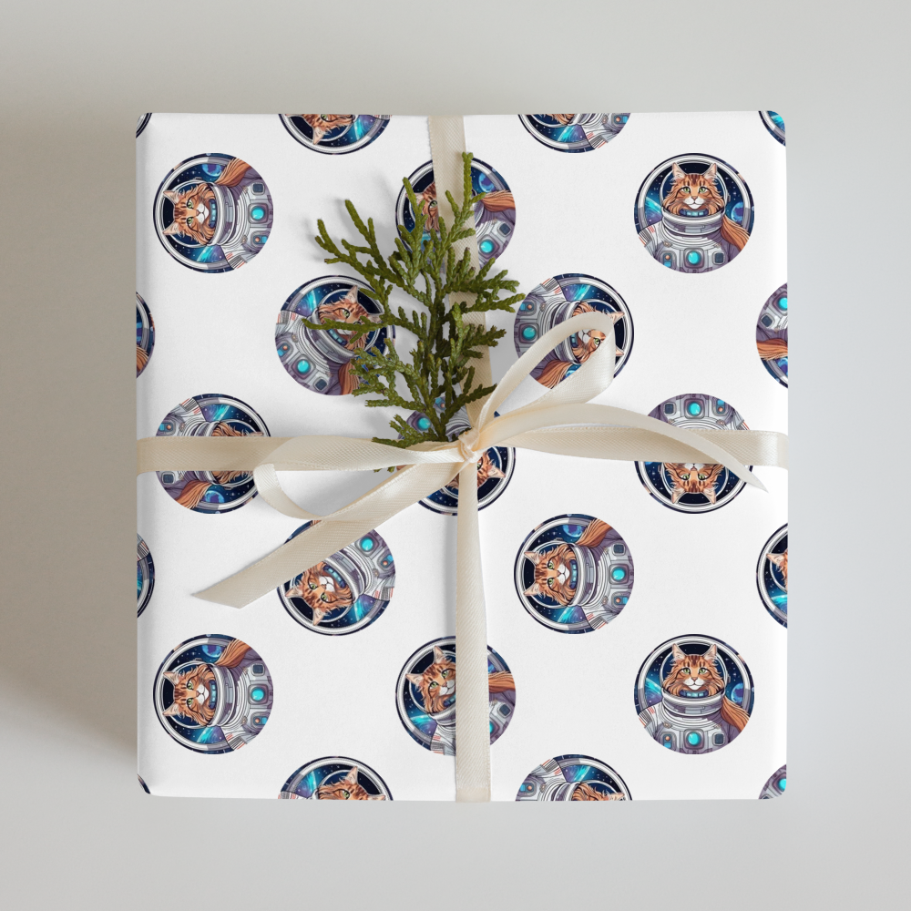 PugMug Custom Tabby Maine Coon Cat Wrapping Paper