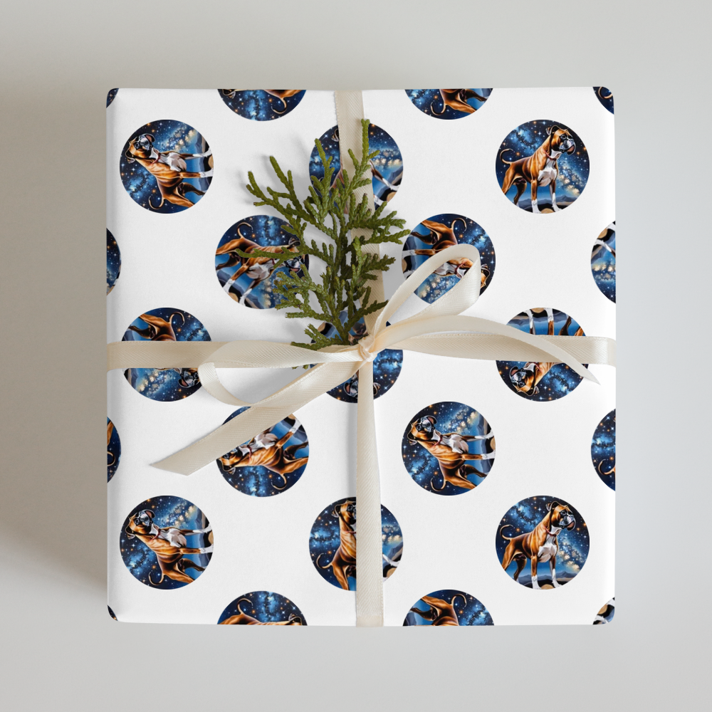 PugMug Custom Boxer Dog Wrapping Paper