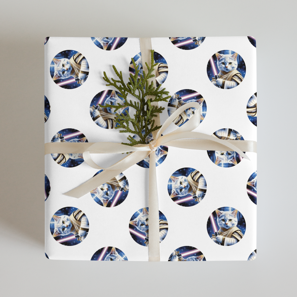 PugMug Custom White American Shorthair Cat Wrapping Paper