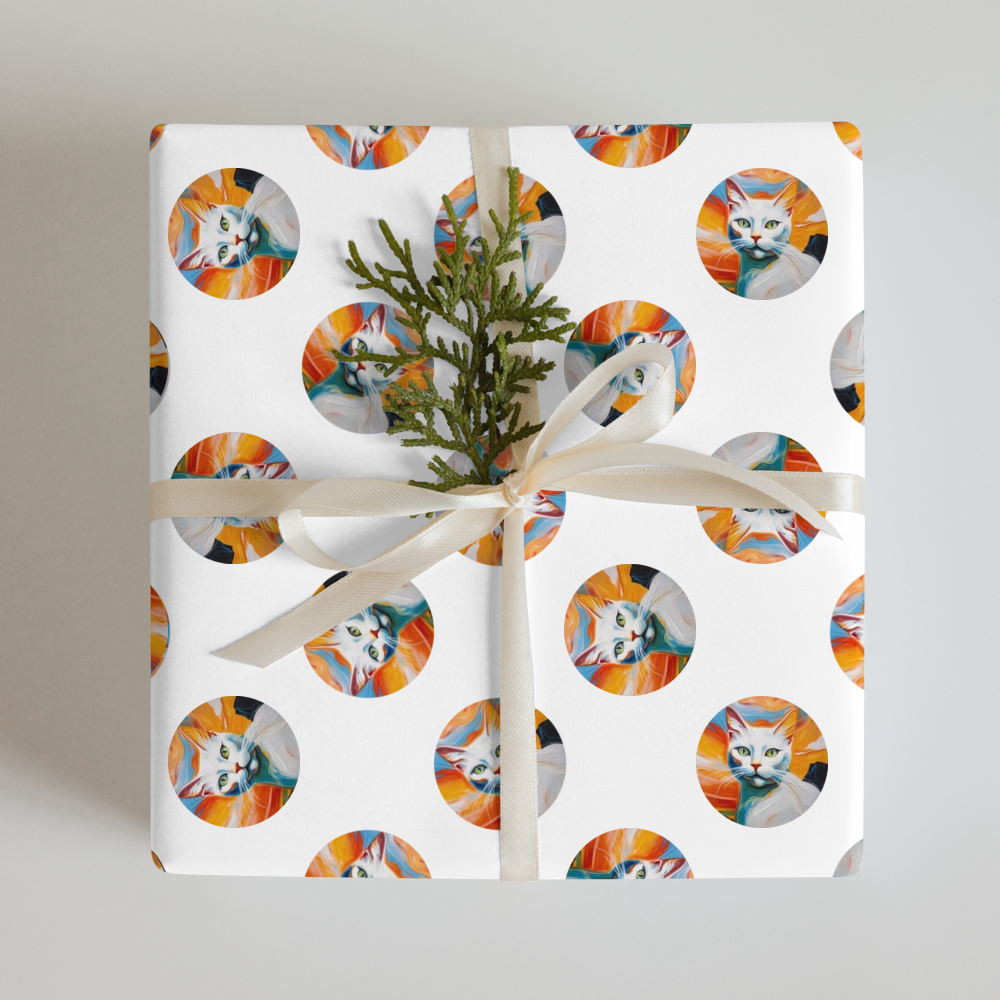 PugMug Custom White Companion Cat Wrapping Paper