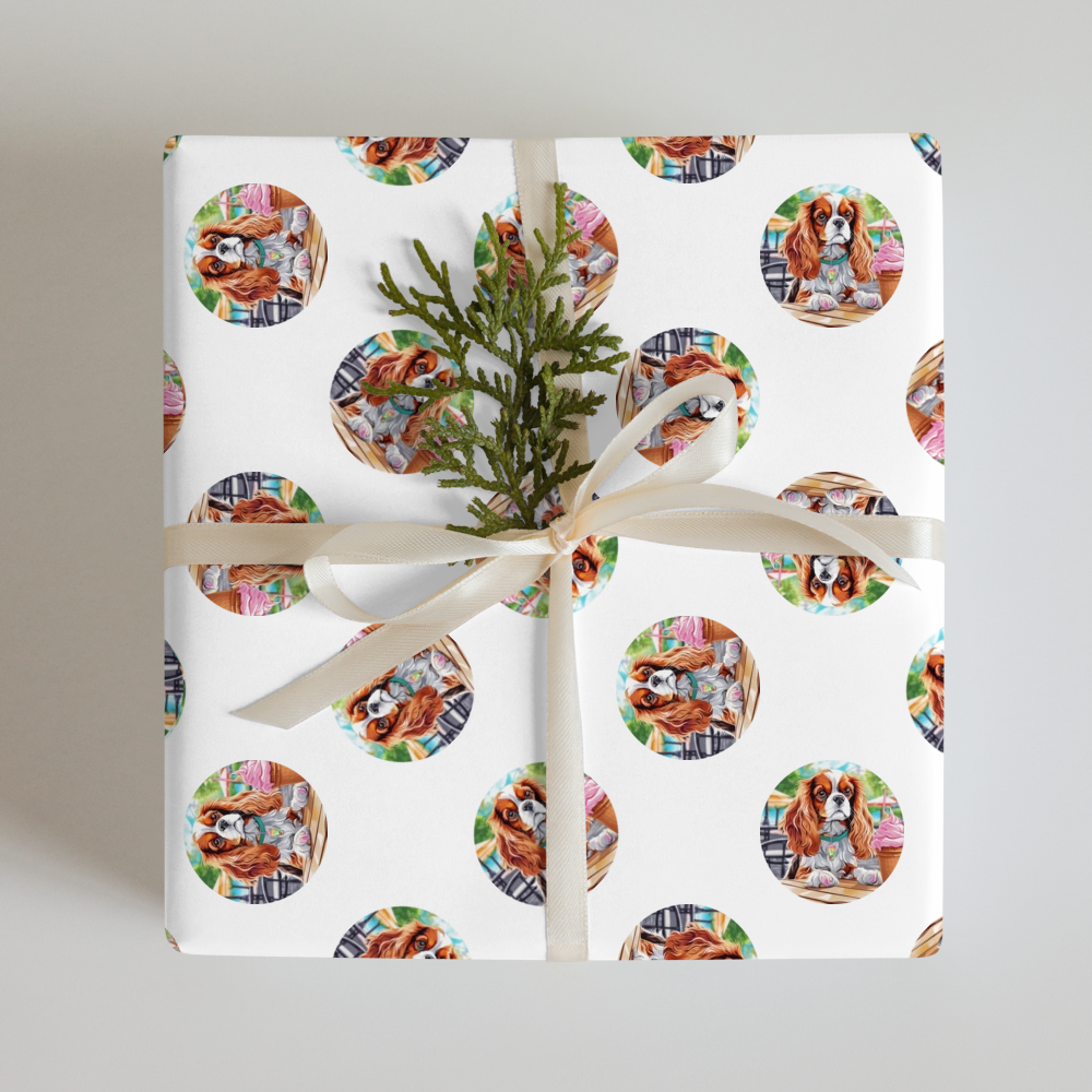 PugMug Custom Cavalier King Charles Spaniel Wrapping Paper
