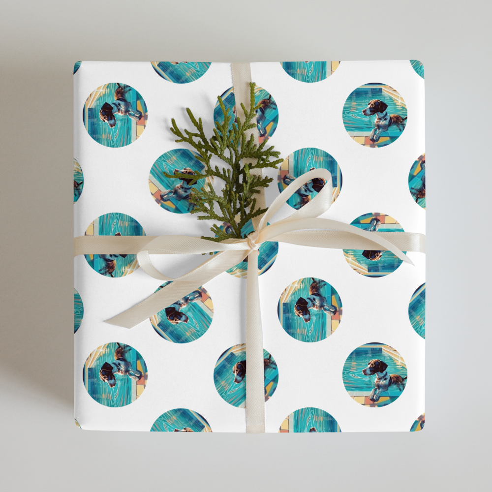 PugMug Custom Pointer Dog Wrapping Paper