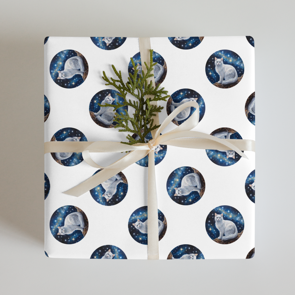 PugMug Custom White Companion Cat Wrapping Paper