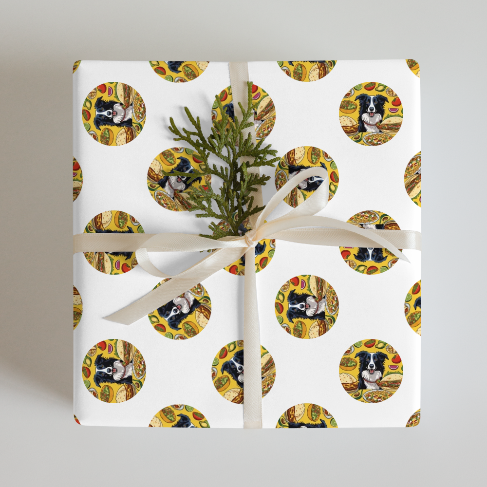 PugMug Custom Border Collie Wrapping Paper