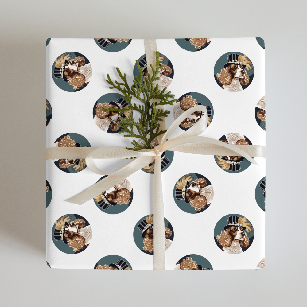 PugMug Custom English Cocker Spaniel Wrapping Paper