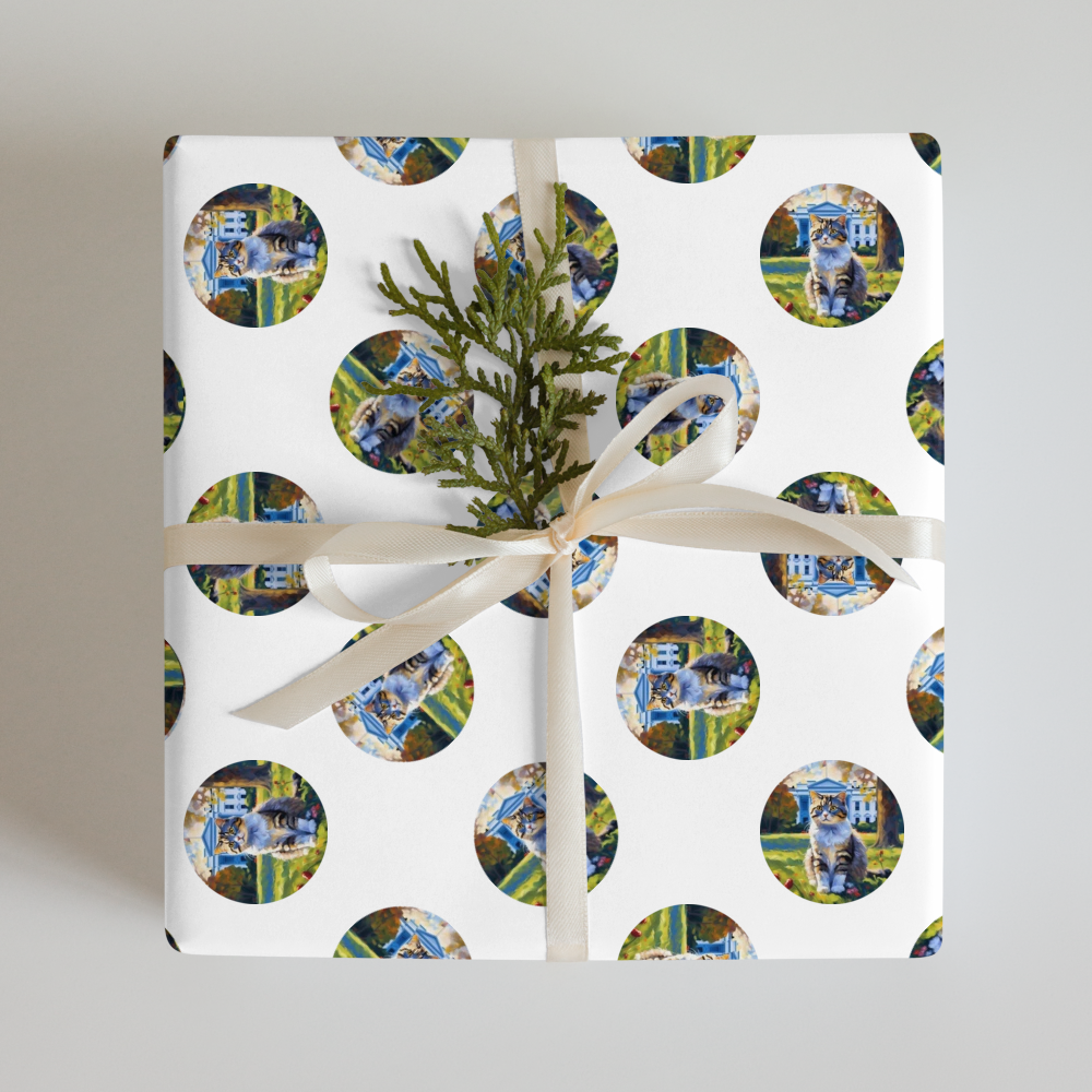 PugMug Custom Tabby Scottish Fold Cat Wrapping Paper