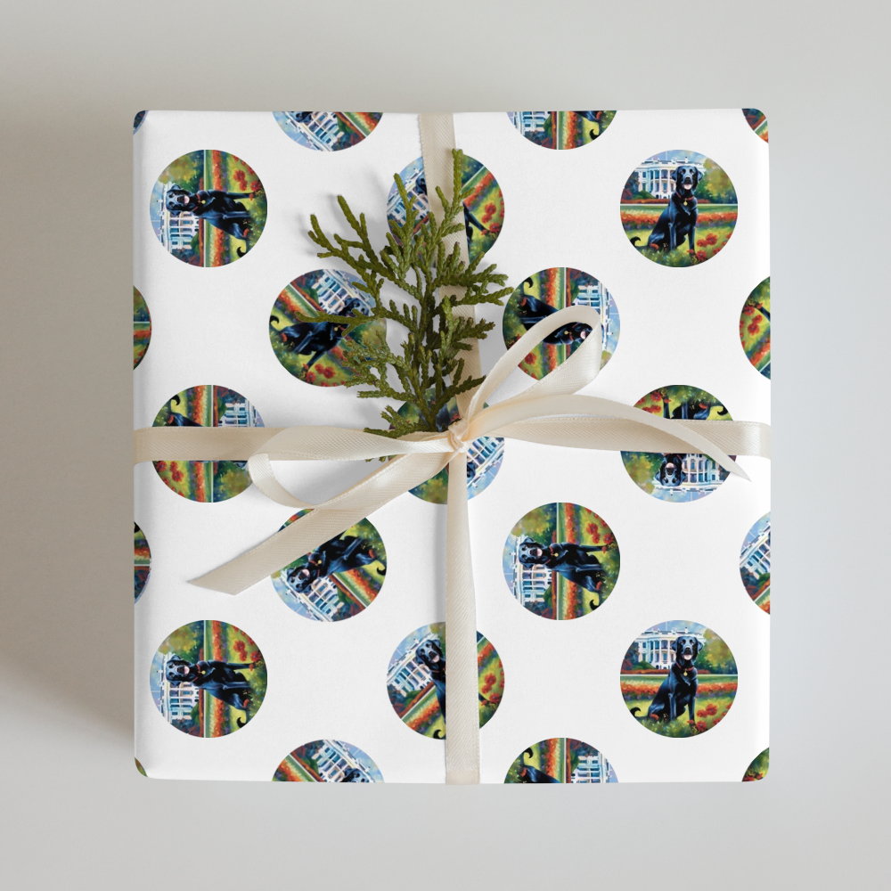 PugMug Custom Black Labrador Retriever Wrapping Paper