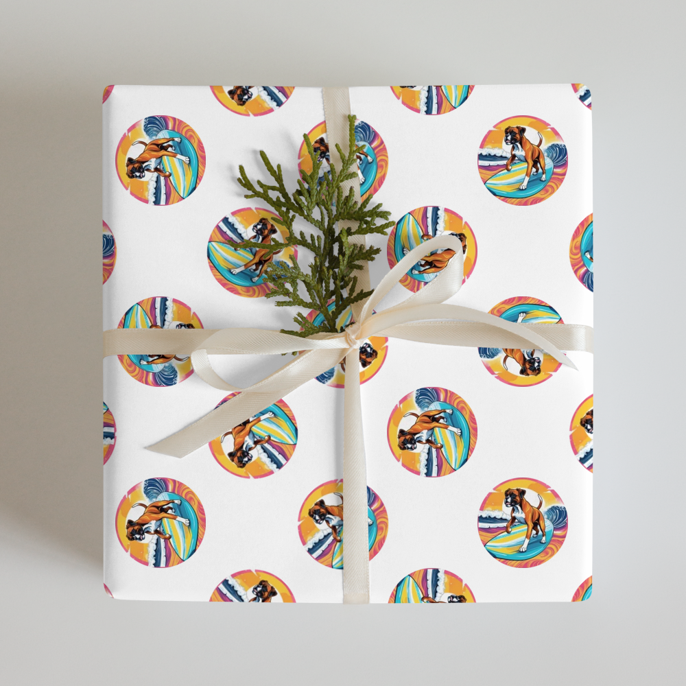 PugMug Custom Boxer Dog Wrapping Paper