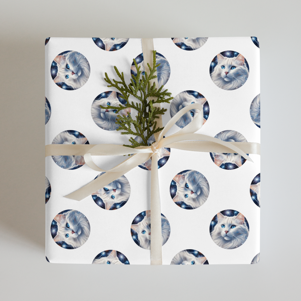 PugMug Custom White Ragdoll Cat Wrapping Paper