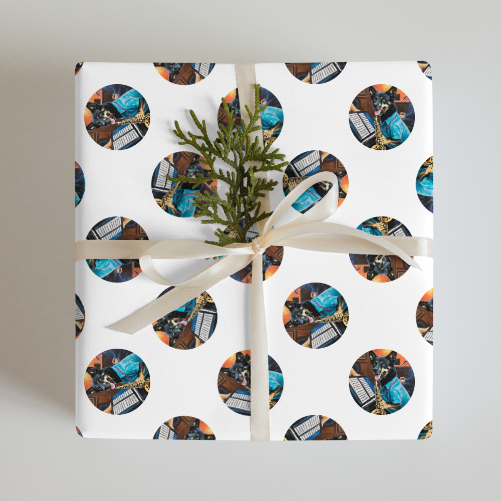 PugMug Custom Blue Wrapping Paper