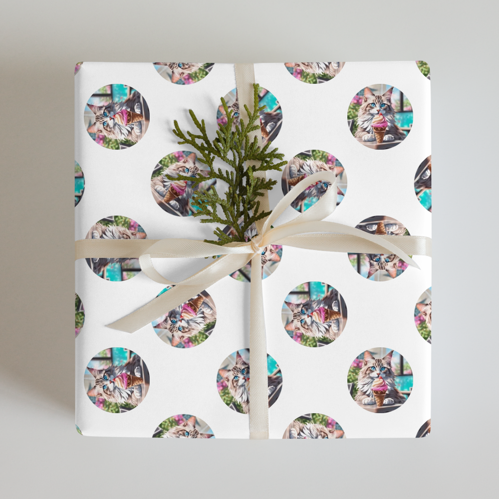 PugMug Custom Tabby Ragdoll Cat Wrapping Paper