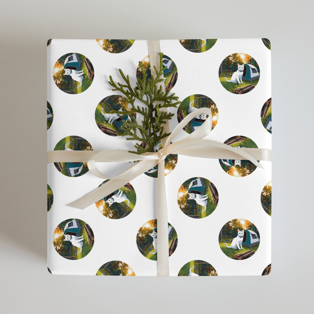 PugMug Custom White American Shorthair Cat Wrapping Paper