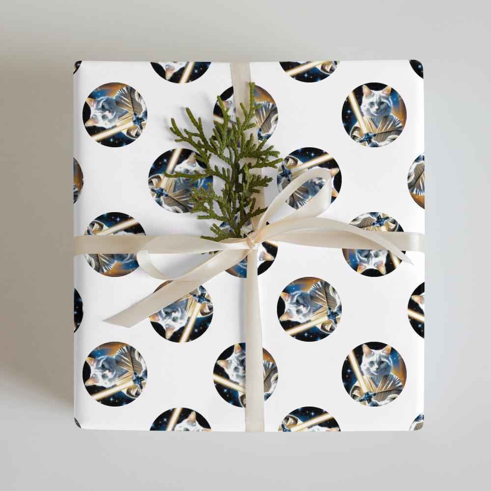 PugMug Custom White Companion Cat Wrapping Paper