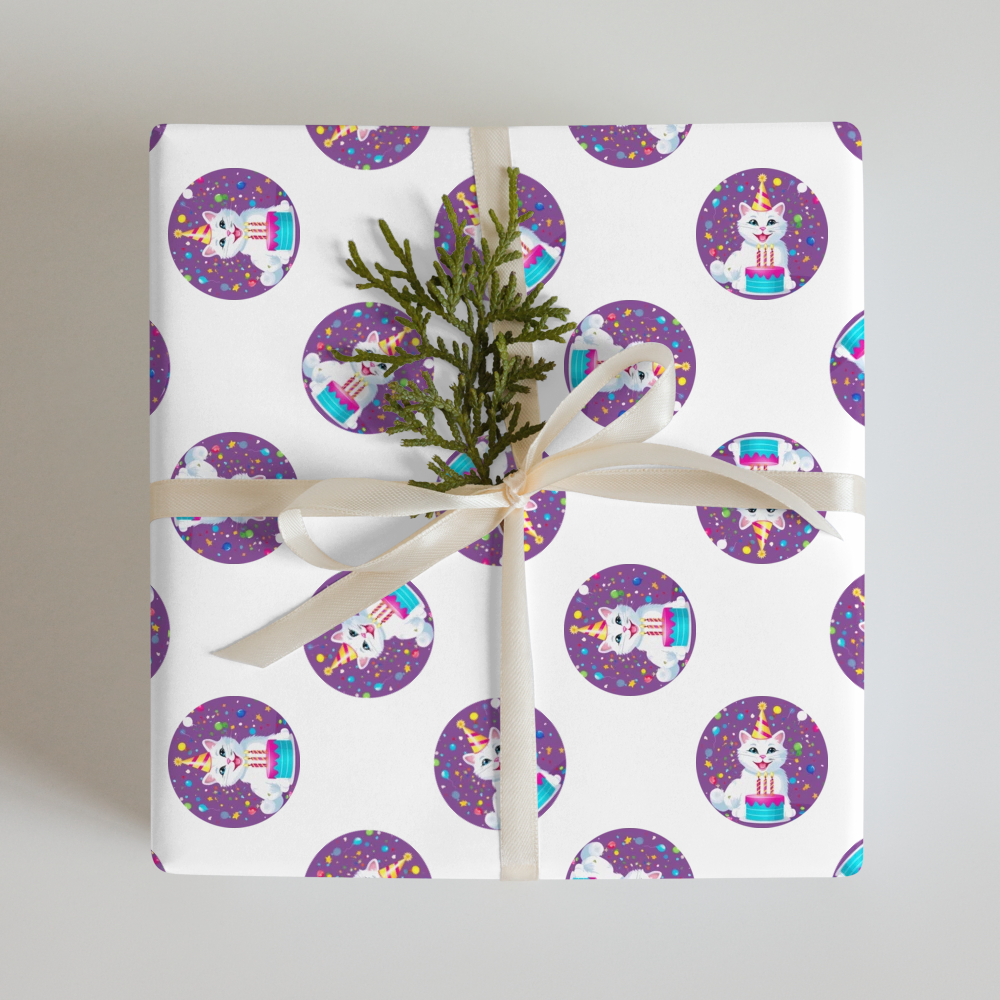 PugMug Custom White Companion Cat Wrapping Paper