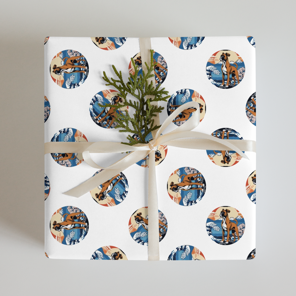 PugMug Custom Boxer Dog Wrapping Paper