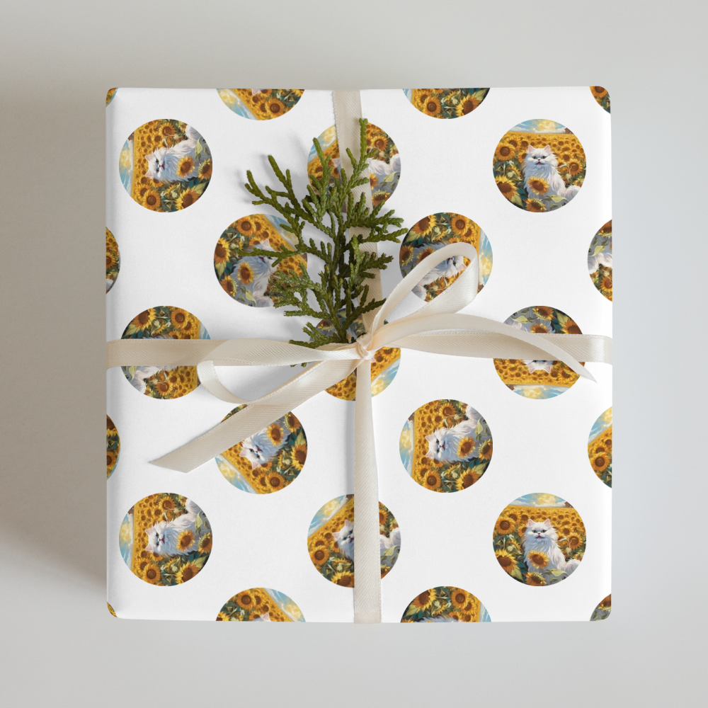 PugMug Custom White Persian Cat Wrapping Paper