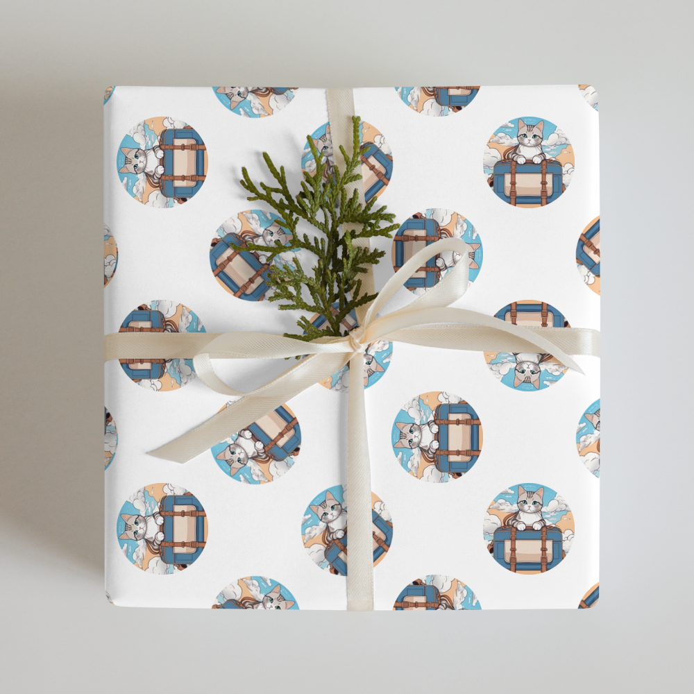 PugMug Custom Tabby British Shorthair Cat Wrapping Paper
