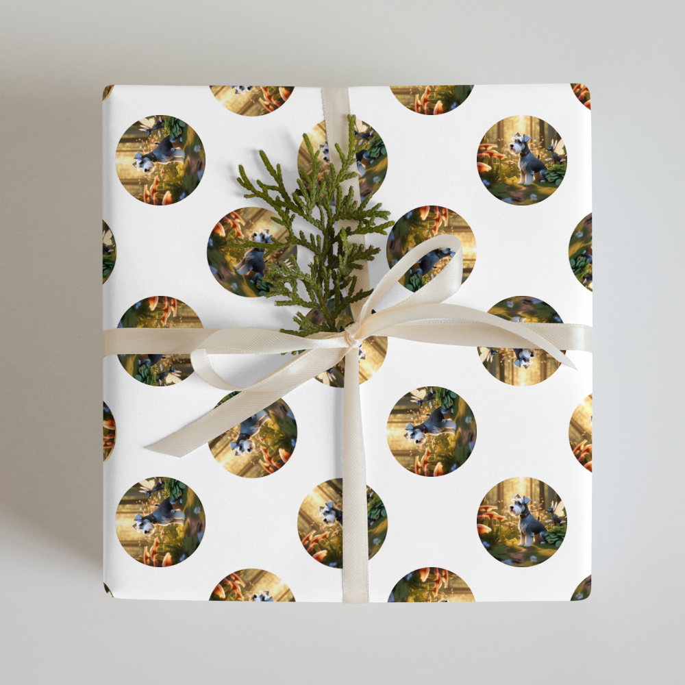 PugMug Custom Miniature Schnauzer Wrapping Paper