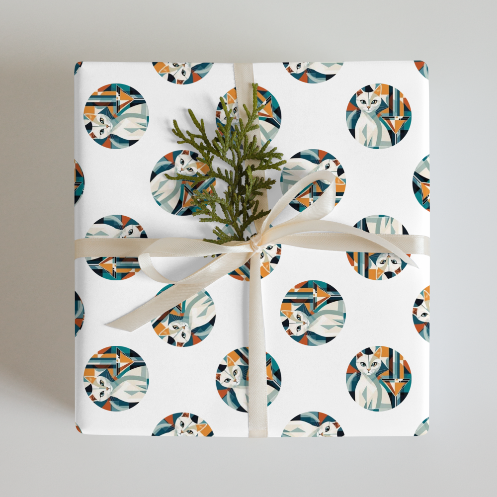 PugMug Custom White Companion Cat Wrapping Paper