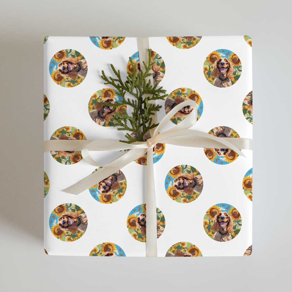 PugMug Custom English Cocker Spaniel Wrapping Paper
