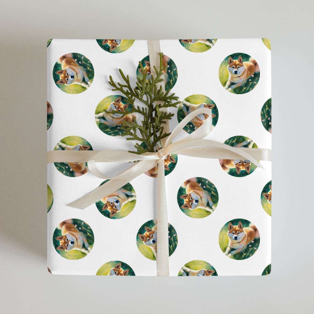 PugMug Custom Shiba Inu Wrapping Paper