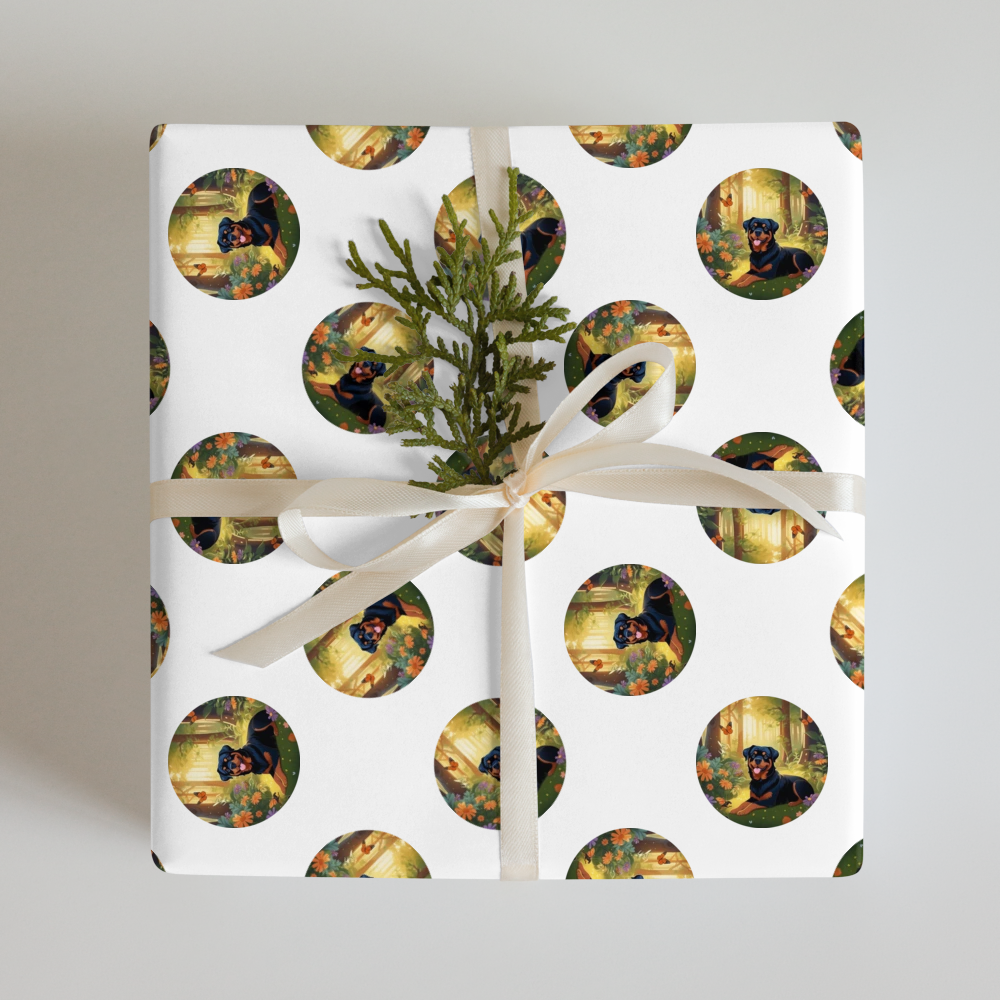 PugMug Custom Rottweiler Wrapping Paper
