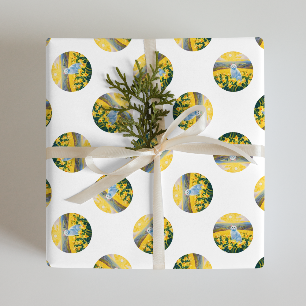PugMug Custom White Companion Cat Wrapping Paper