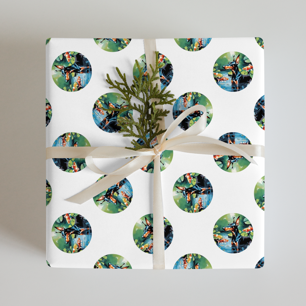PugMug Custom Doberman Pinscher Wrapping Paper