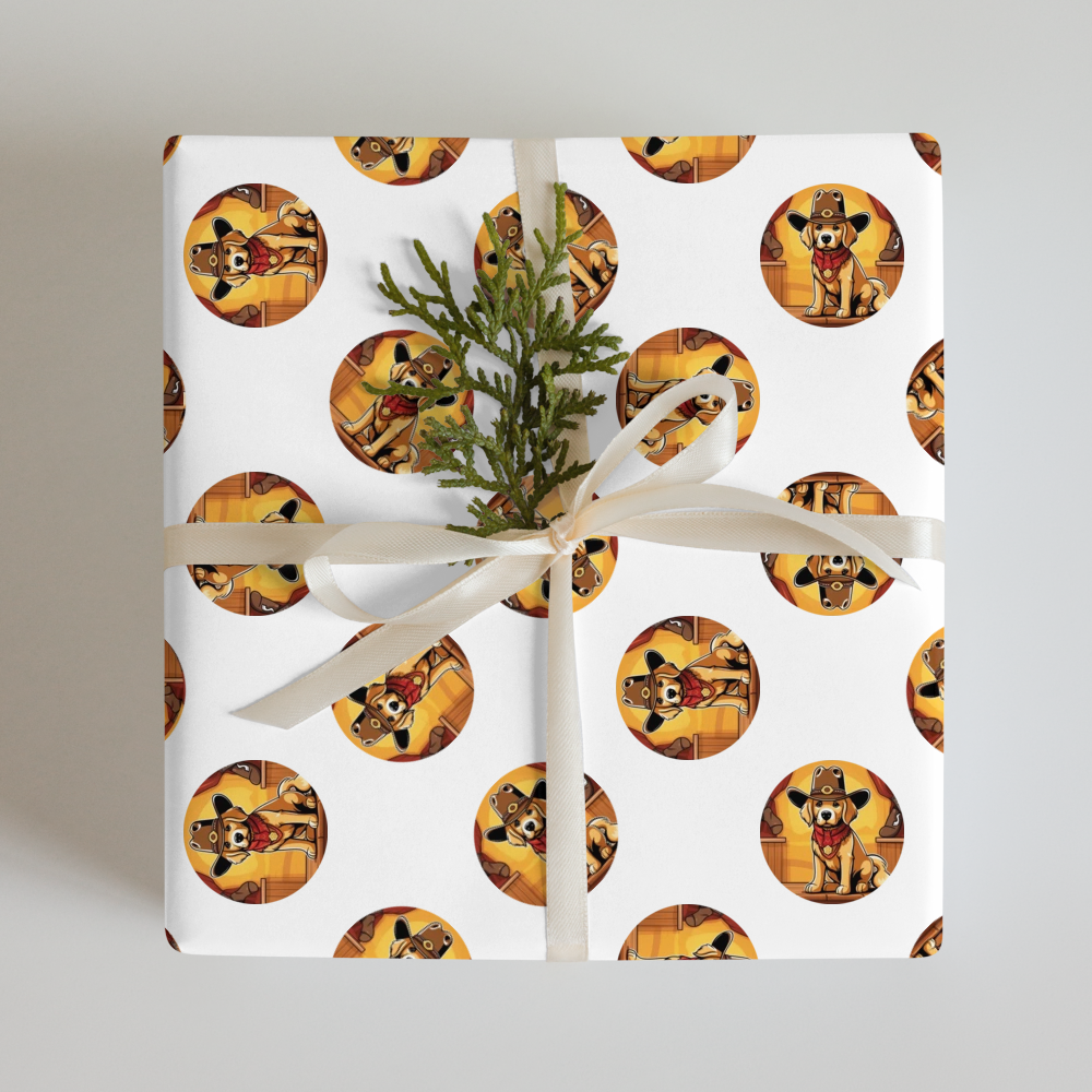 PugMug Custom Golden Retriever Wrapping Paper
