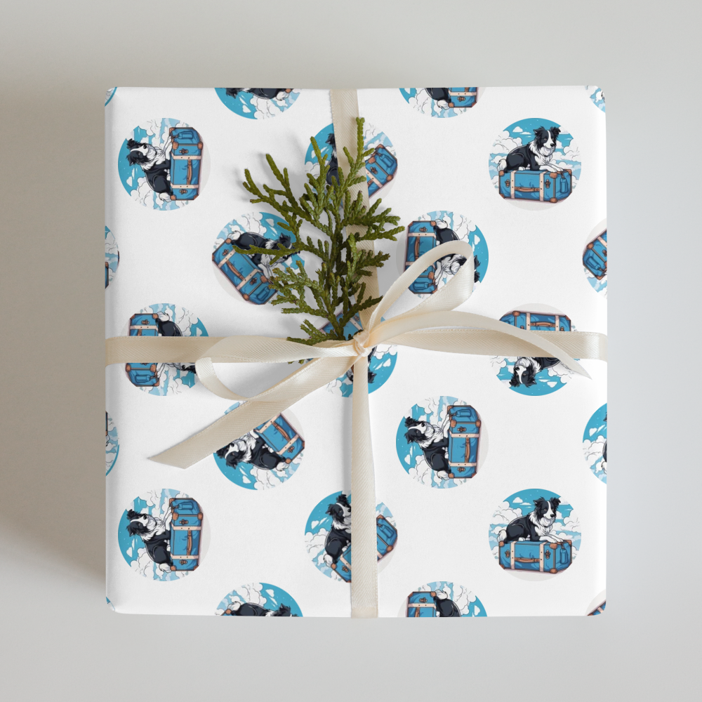PugMug Custom Border Collie Wrapping Paper