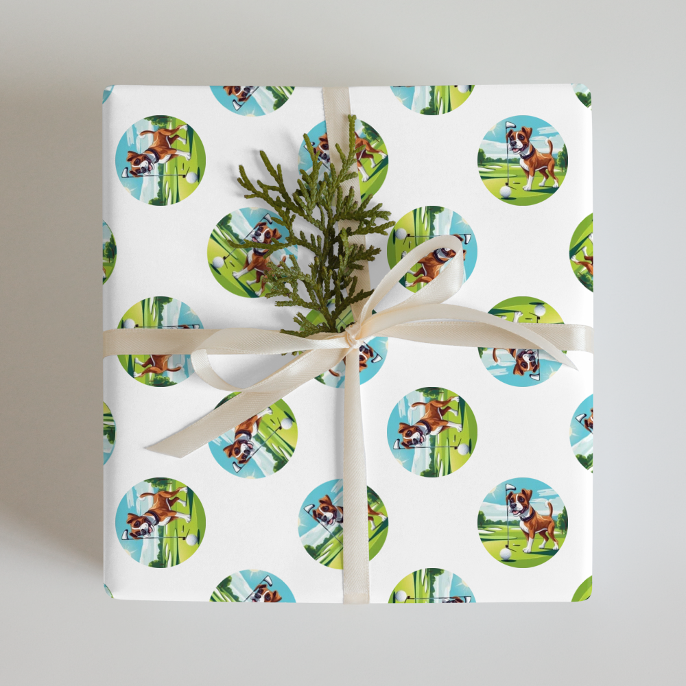 PugMug Custom Boxer Dog Wrapping Paper