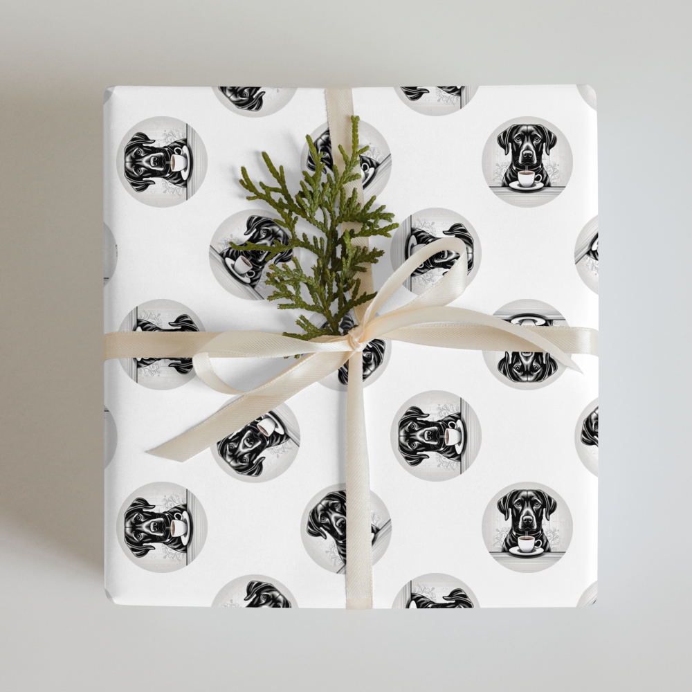 PugMug Custom Black Labrador Retriever Wrapping Paper